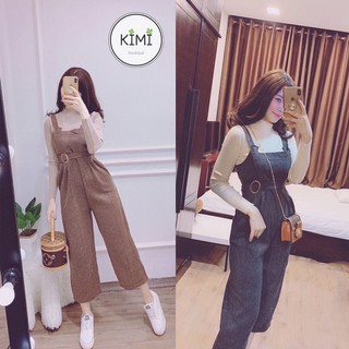 Set yếm quần dạ có đai