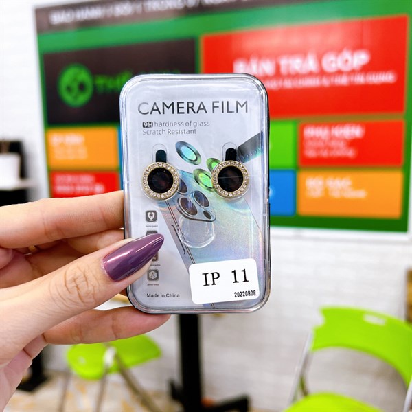 Viền bảo vệ camera táo ai phôn 11 ( Đính đá )