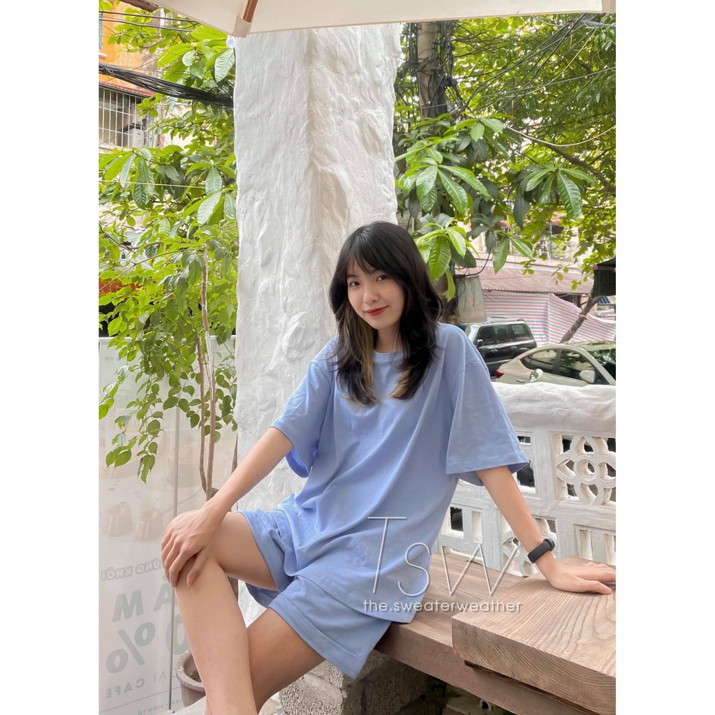 Set thể thao trơn basic dáng rộng oversize (Ảnh thật) | BigBuy360 - bigbuy360.vn