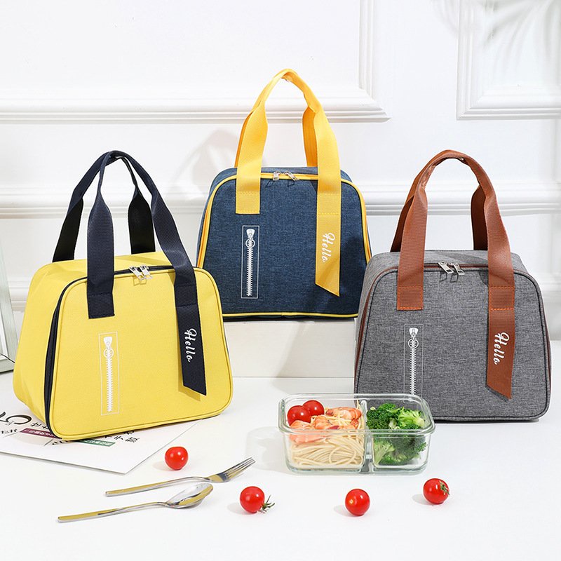 Túi đựng cơm HELLO giữ nhiệt cao cấp 3 lớp, 2 ngăn, chống thấm