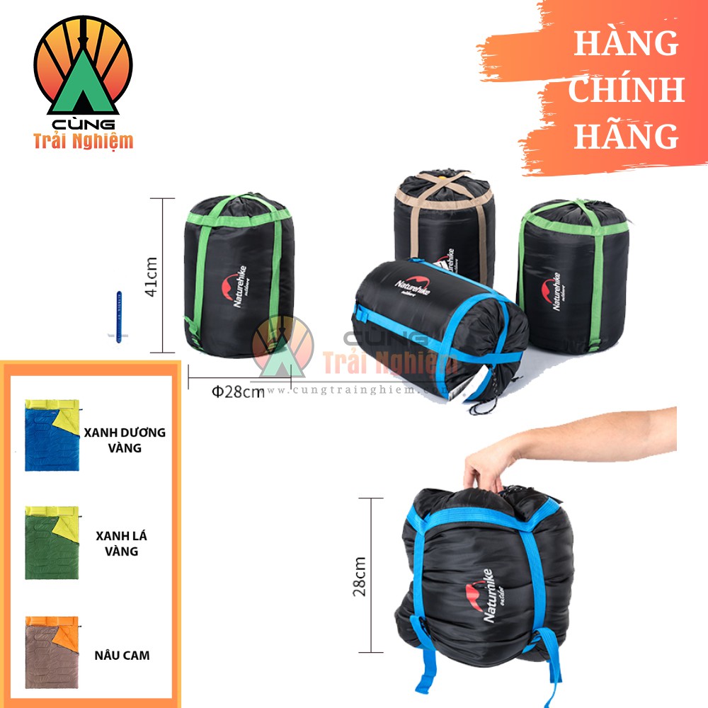 [CHÍNH HÃNG] Túi Ngủ Văn Phòng, Du Lịch, Cho 2 Người NatureHike SD15M030-J, Kèm Gối