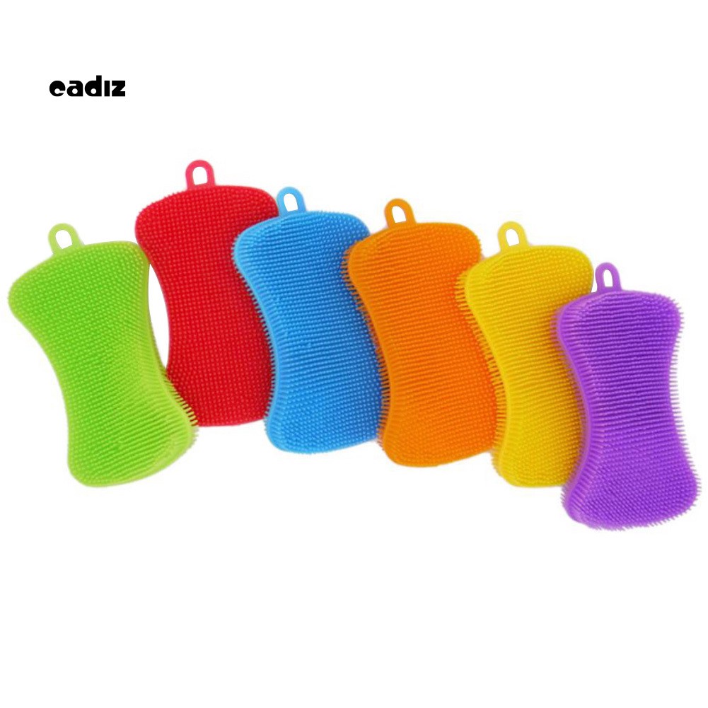 (hàng Mới Về) Set 3 Miếng Silicon Rửa Chén Hình Dáng Dễ Thương Cho Bé