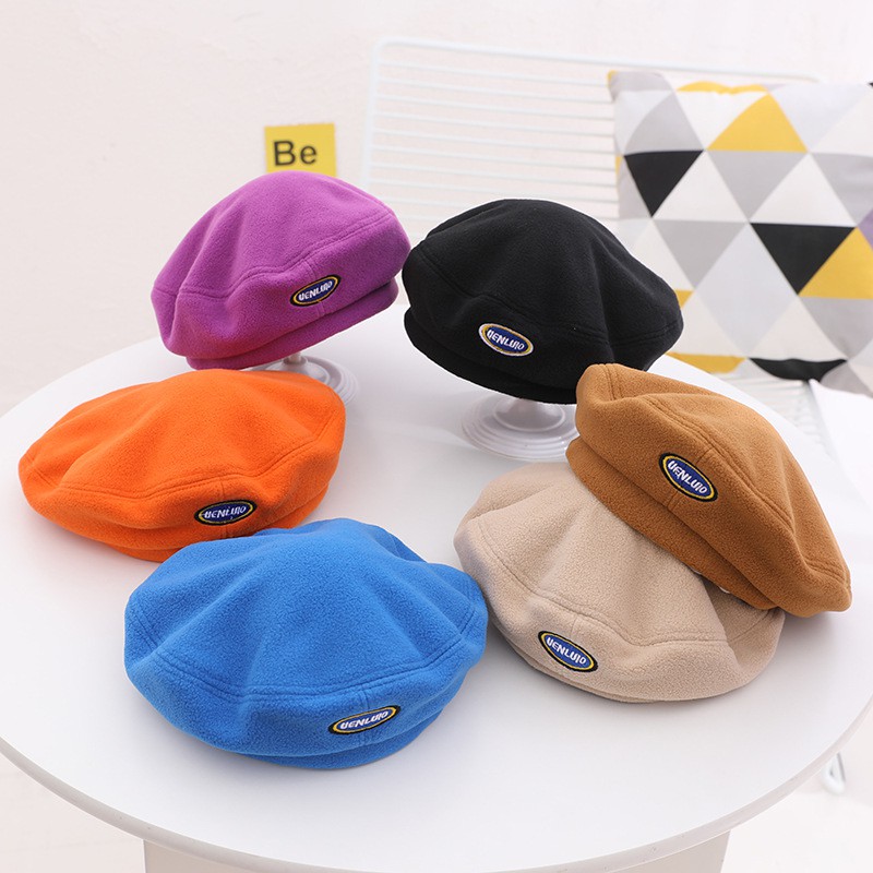 Mũ Beret Giữ Ấm Mùa Đông In Họa Tiết Hoạt Hình Cho Bé Trai Và Gái