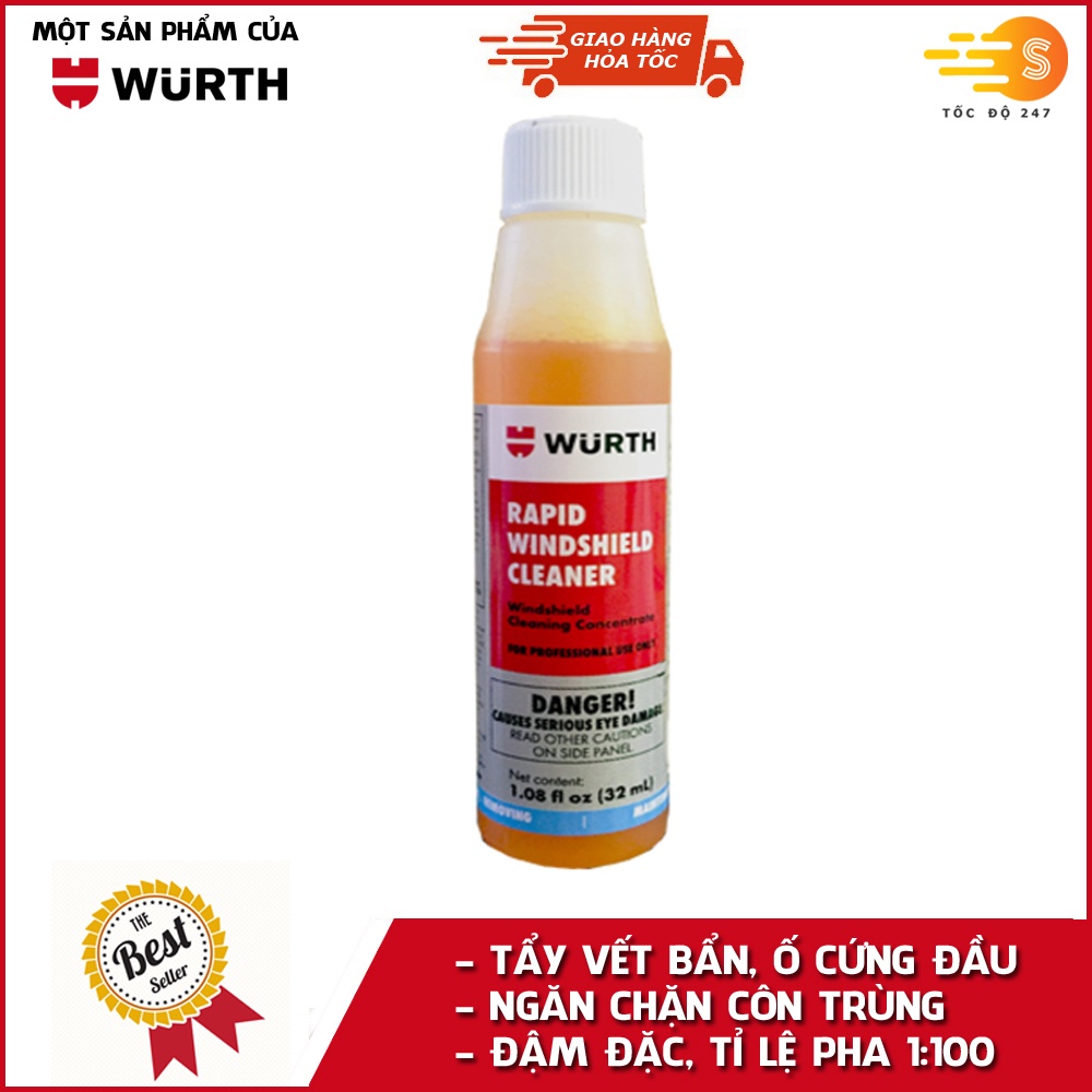 Nước rửa kính lái đậm đặc hương thơm nhẹ Wurth WU-RKL32