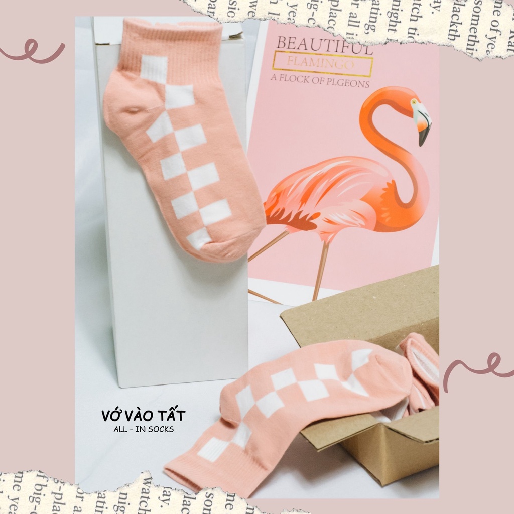 TẤT VỚ CỔ NGẮN NỮ HỒNG XINH XẮN