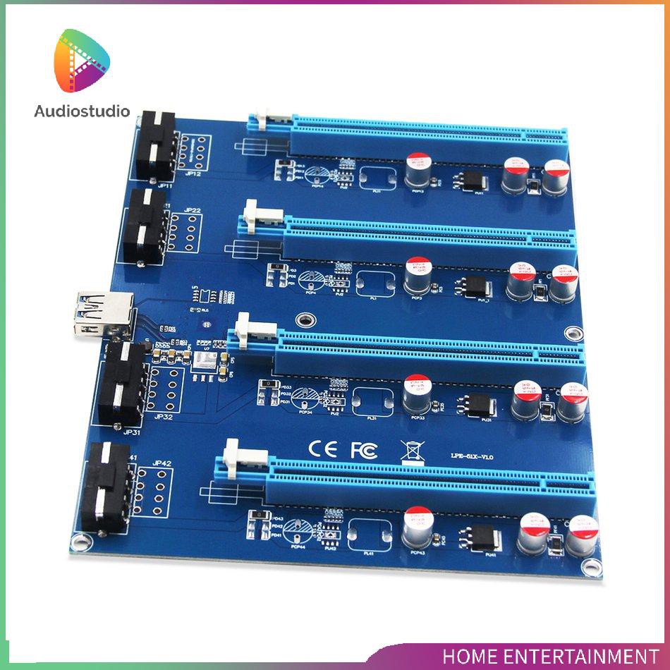 【0620】PCIe 1 To 4 PCI Express 16X Slots Riser Card PCI-E 1X To External Adapter