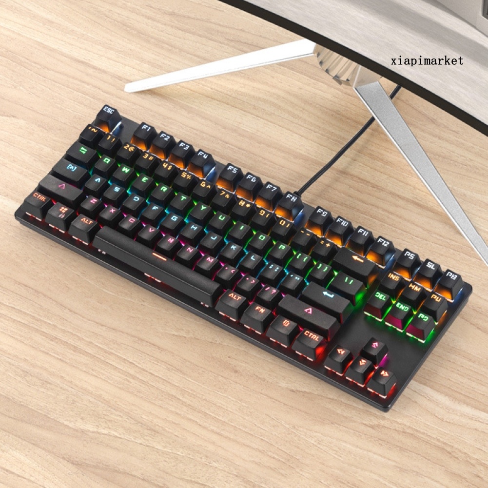 LOP_K70 Wired Colorful LED Light Gaming Mechanical Keyboard for Desktop Computers