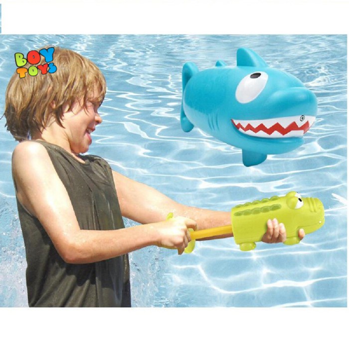 Đồ chơi súng phun nước cầm tay size lớn hình cá sấu, cá mập ngộ nghĩnh cho bé thỏa sức vui chơi
