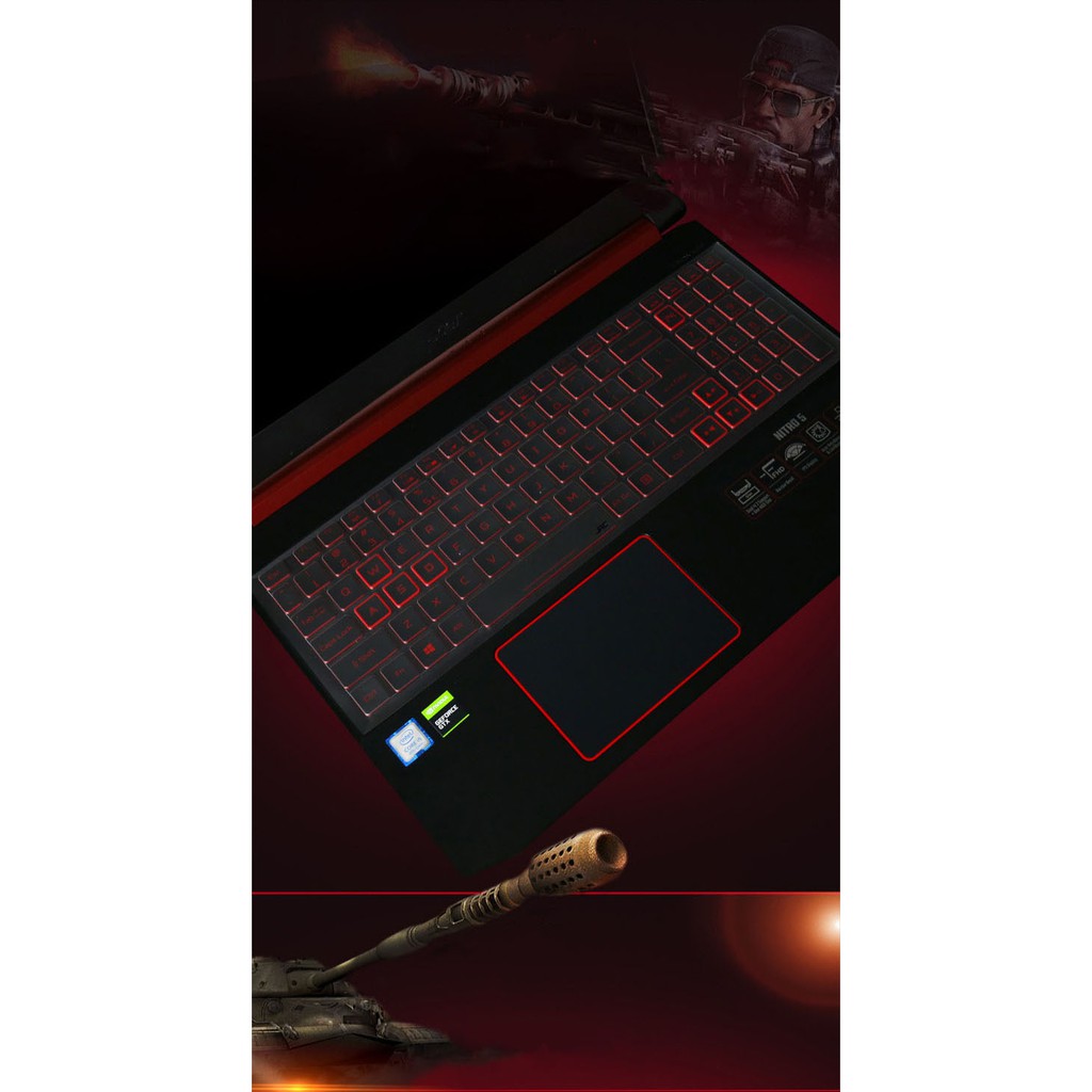 [Hàng Độc Quyền] Miếng Phủ Bảo Vệ Bàn Phím Acer Nitro 5 AN515-54 AN515-57 5507 2019 2020 2021 Nhựa TPU Cao Cấp