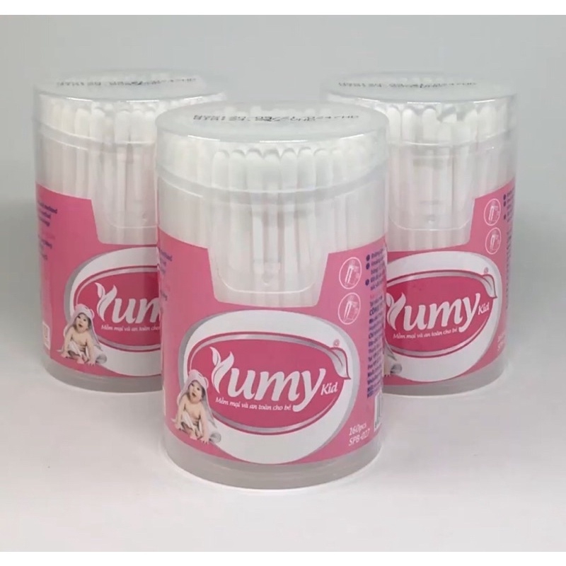 Bông tăm ráy tai Yumy kháng khuẩn cho bé hũ 160 que