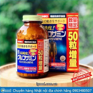 Viên bổ xương khớp Glucosamine Orihiro 1500mg Nhật Bản