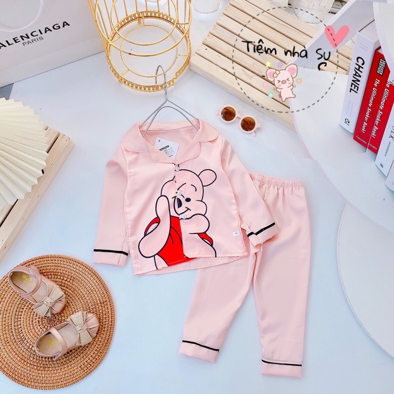 Đồ bộ cho bé - Bộ Pijama Lụa in 3D cho bé cực xinh  (08-20kg) ❤️