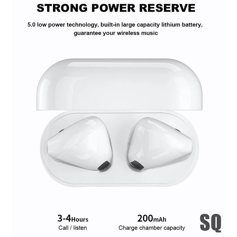Tai Nghe Không Dây Mini Pro4 Bluetooth 5.0 TWS Có Hộp Sạc Cho Điện Thoại Thông Minh PK