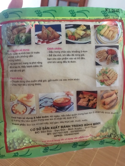 10 gói bánh tráng bò bía đậu xanh