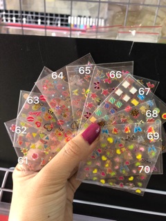 Sticker Dán móng nhỏ mẫu từ 1-90 (ib số)