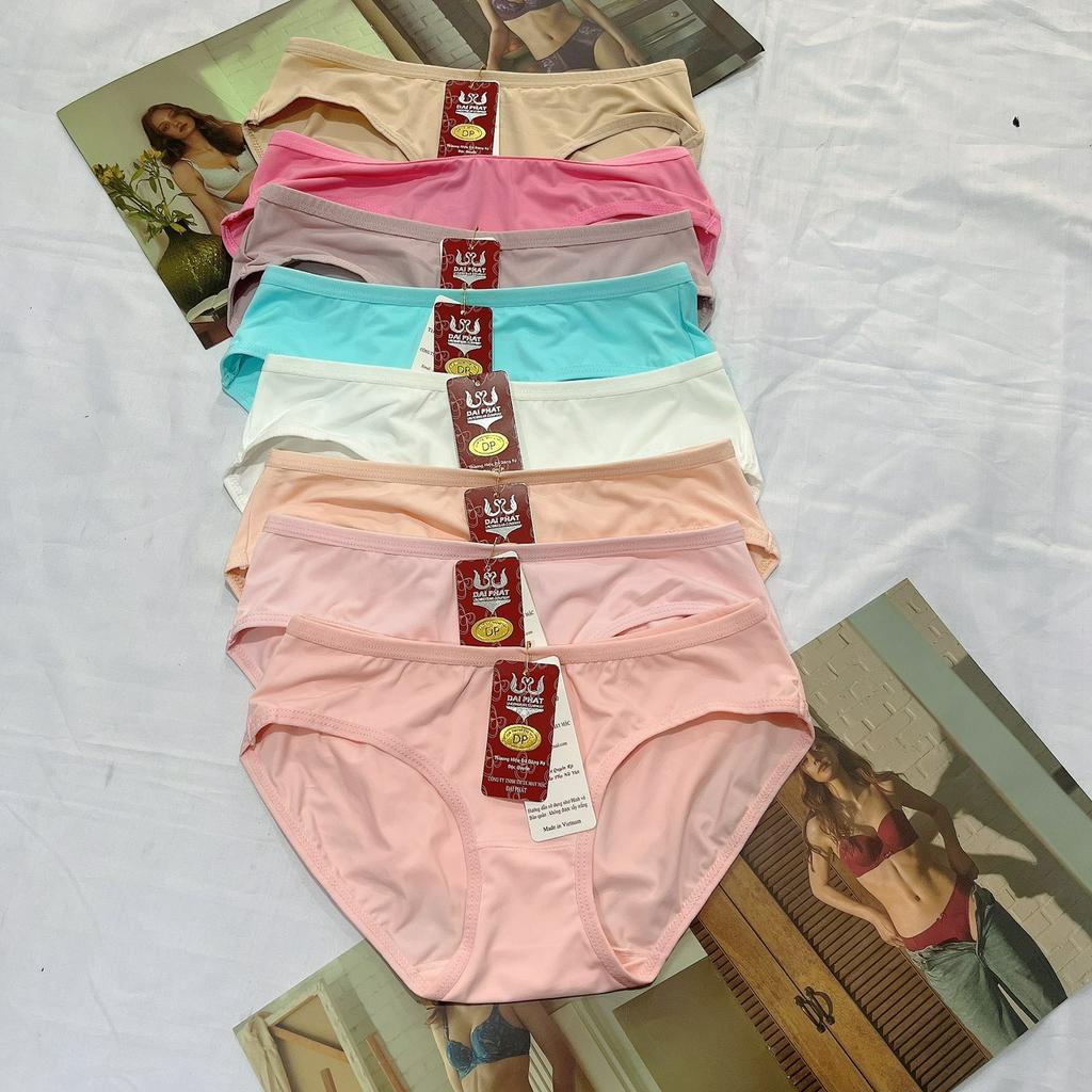 Quần lót nữ thun lạnh trơn Đại Phát cạp vừa chất liệu mềm mịn thoáng mát size 40kg-55kg