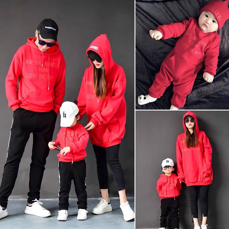 BÁN SỈ- ÁO HOODIE NỈ BÔNG IN CHỮ GIA ĐÌNH