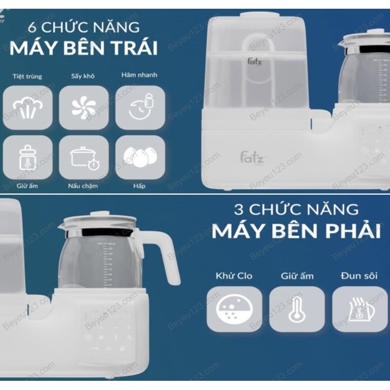 MULTIMAX 3 - Máy Hâm Sữa , Tiệt Trùng Sấy Khô, Nấu Cháo Fatzbaby Multimak - Fatz FB9322SJ