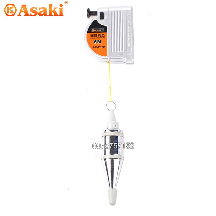 Quả dọi có từ tính 6m Asaki AK-2572 (Lập lòn từ tính)