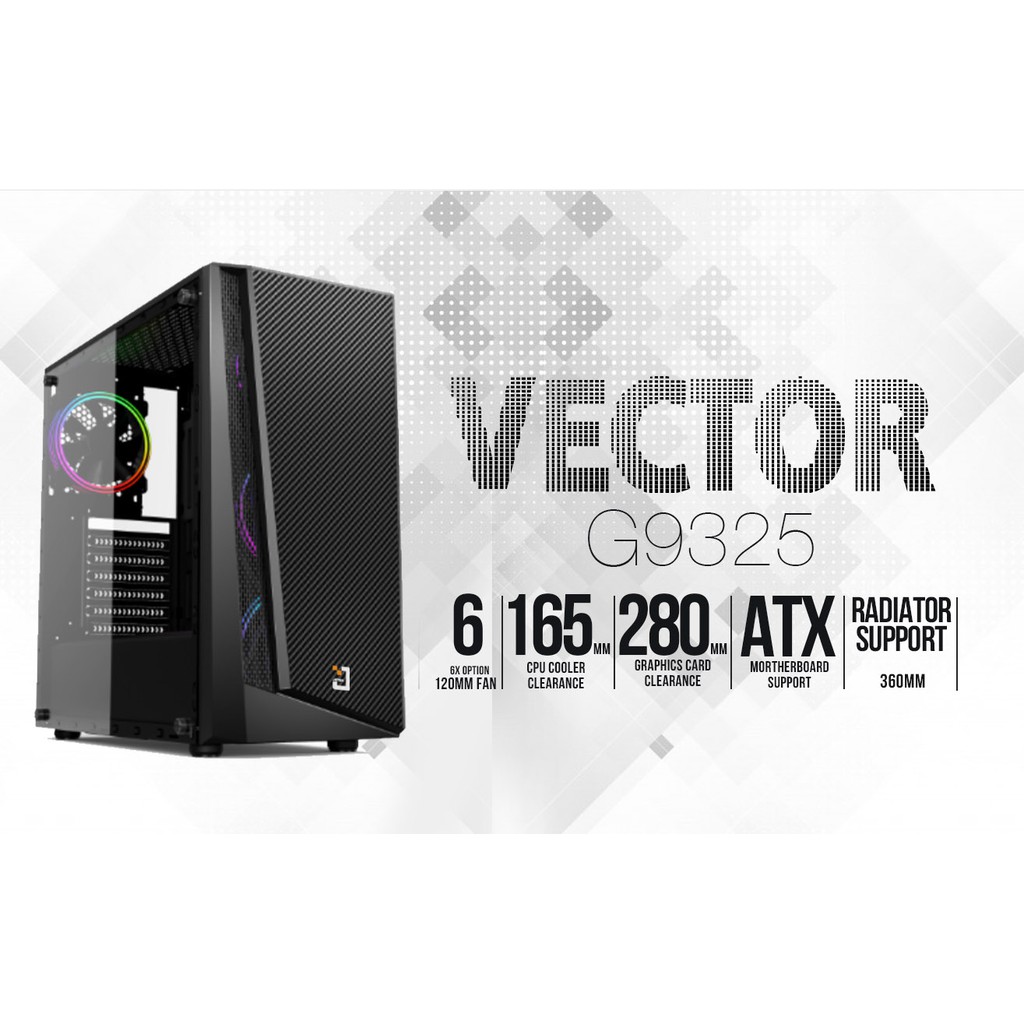 Case máy tính Jetek VECTOR-G9325 mã case mới nhất