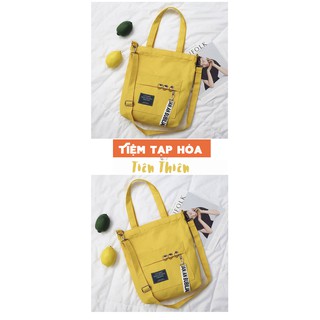 Túi Vải Tote 3 Dây Cao Cấp (Vàng, đen, trắng) Tiệm Tạp hóa Tiên Thiên