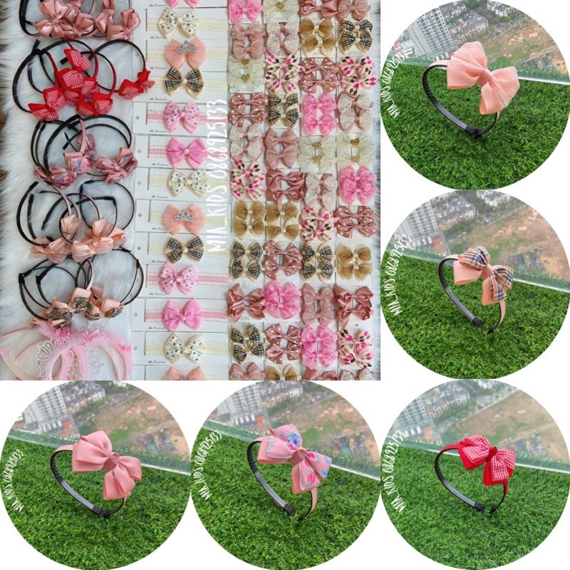 Bờm tóc cho bé - bờm tóc cho bé đính nơ họa tiết dễ thương cho bé 🎀 Bờm handmade cho bé🎀