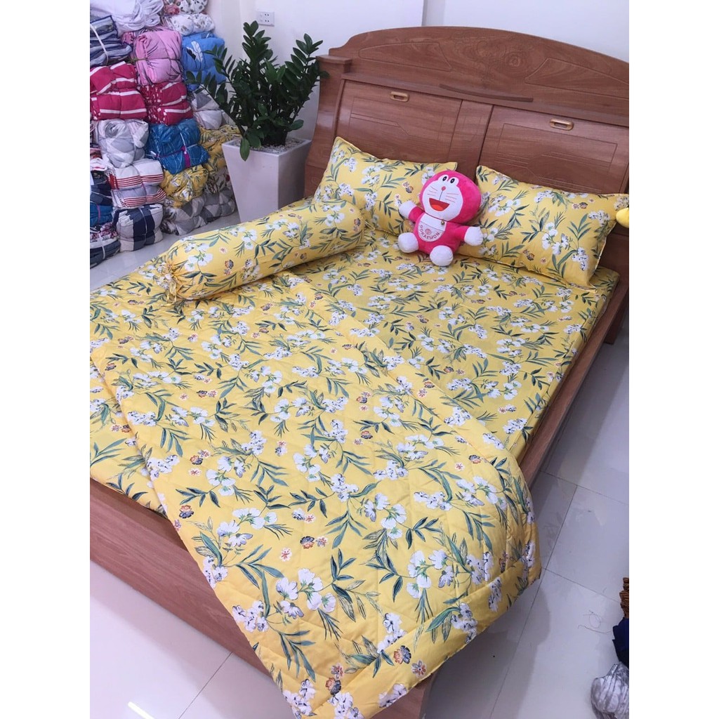 TRỌN BỘ MỀN GA GỐI Cotton Satin Lụa Hàn Quốc 1m6- IB CHỌN MẪU MỚI NHẤT