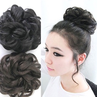 Tóc búi cột xoăn❤️freeship 50k❤️ tóc búi cột cao cấp