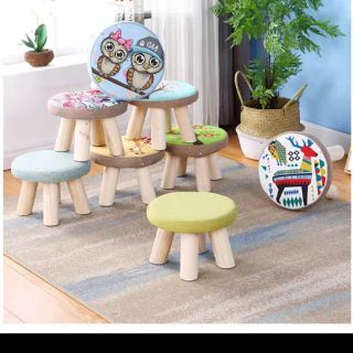 Ghế gỗ tròn mini trang trí nhà, quán cafe, lớp học,...