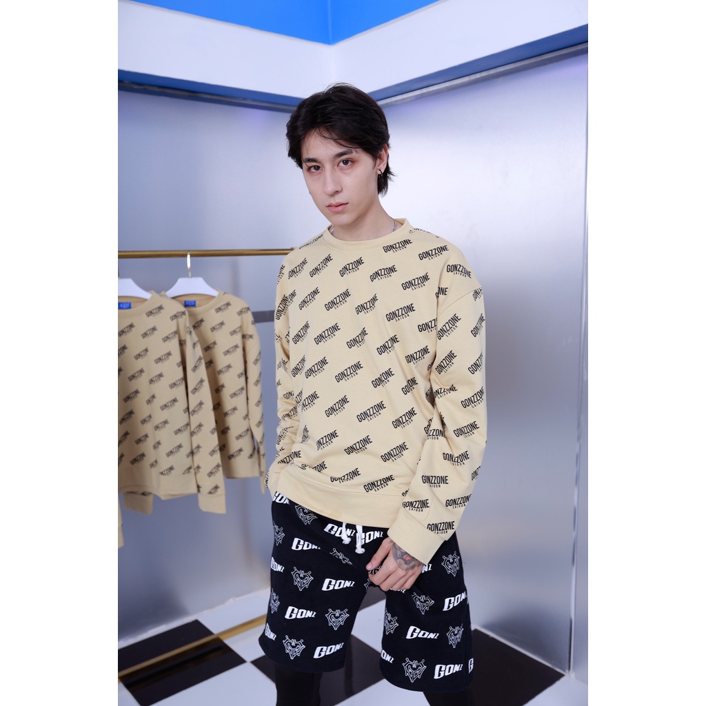 Áo Sweater Form Rộng Mùa Đông Sweater Gozzone - Màu Kem | BigBuy360 - bigbuy360.vn