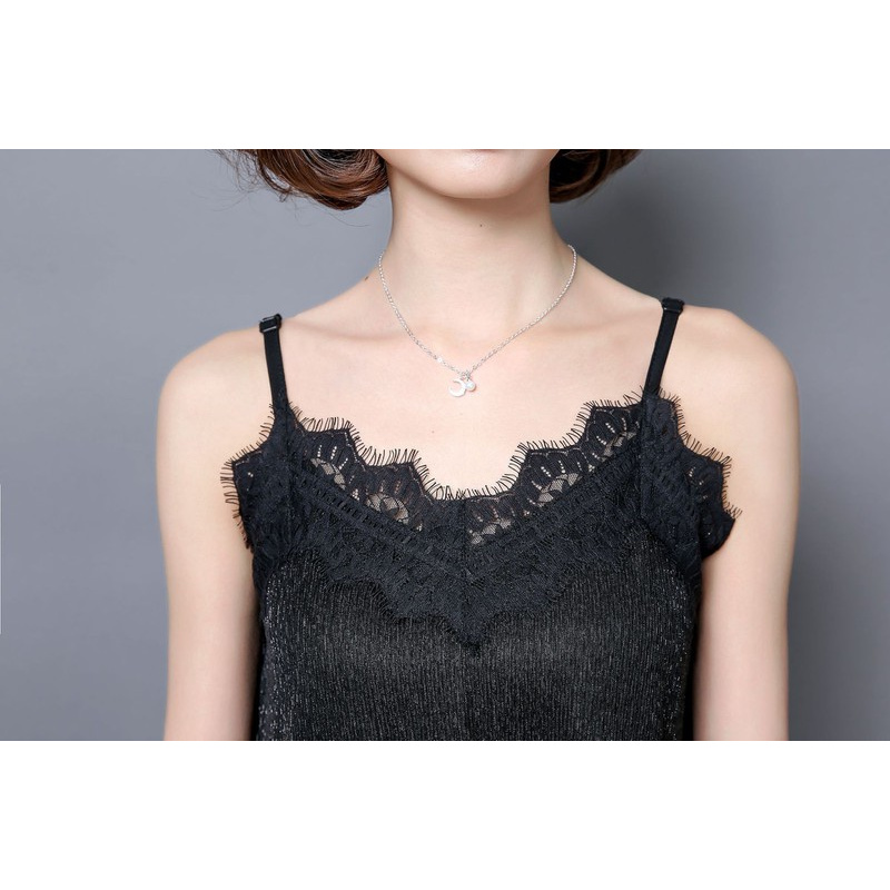 AD01850 - Áo hai dây pha ren nữ - 200k