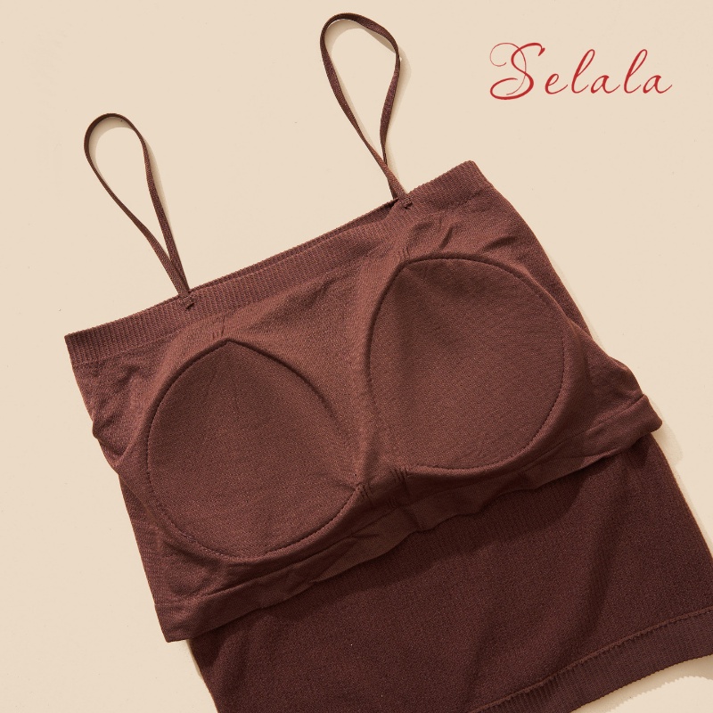 Áo Hai Dây Selala Gân Tăm Mềm Mịn Co Giãn Sang Chảnh Sexy 2D13