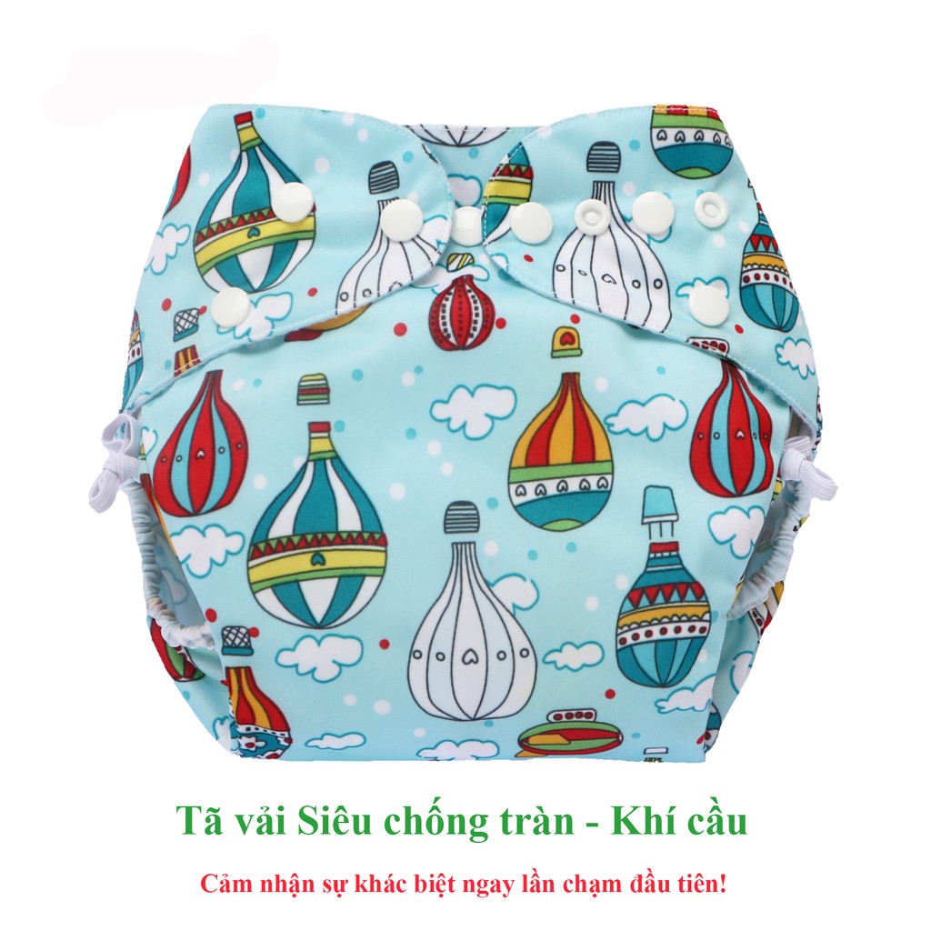 Bộ tã vải Đêm Siêu chống tràn BabyCute size S (3-9kg) (1 vỏ + 1 lót) - Giao mẫu ngẫu nhiên