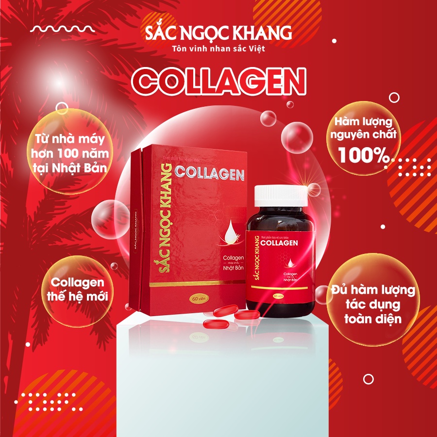 Combo Collagen Sắc Ngọc Khang Hộp 120 viên &amp; Kem dưỡng ẩm ban đêm 10g