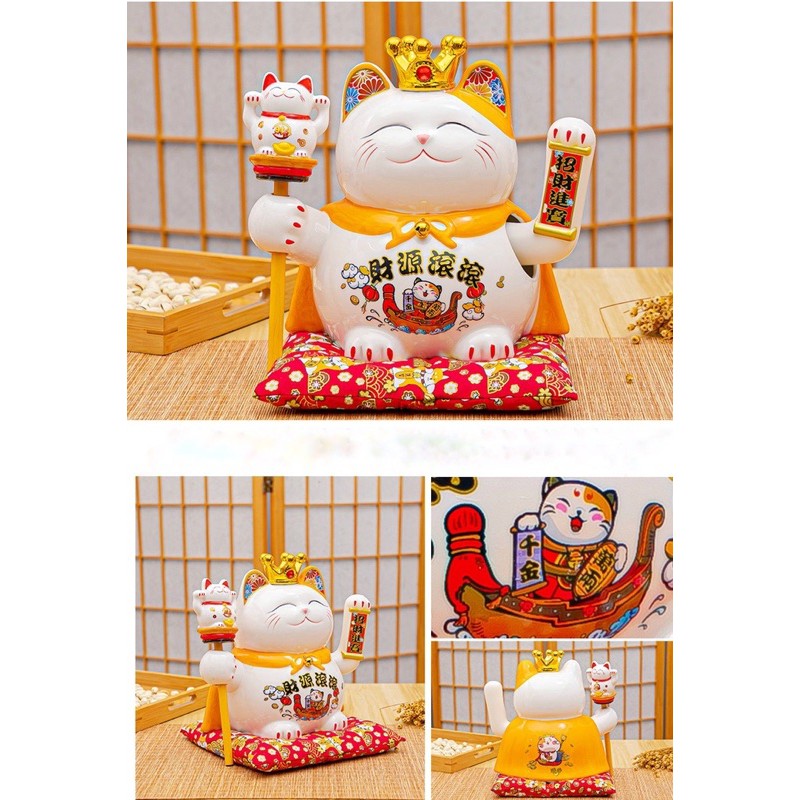 [MÈO THẦN TÀI] [NHIỀU MÀU] MÈO VUA MANEKI NEKO SIÊU DỄ THƯƠNG MANG TÀI LỘC MAY MẮN CHO GIA CHỦ
