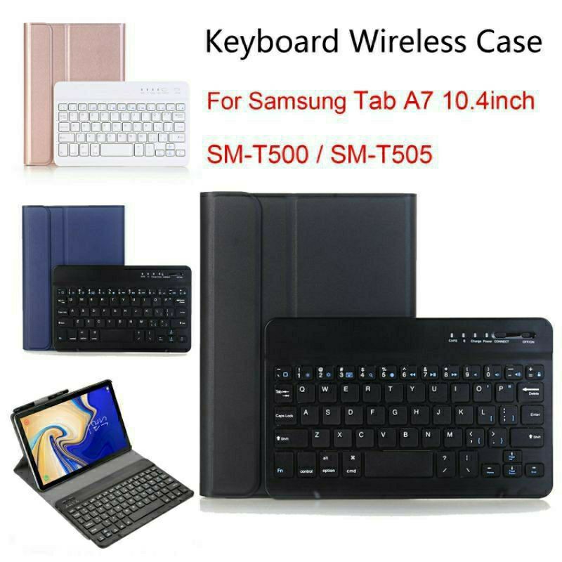 Bao da bàn phím rời Bluetooth cho Samsung Tab A7 10.4inch 2020 SM-T500/ T505 kết nối siêu nhanh