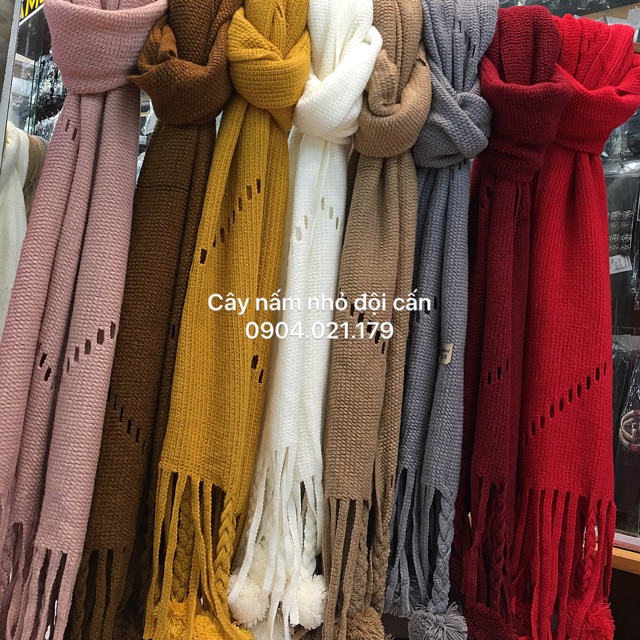 khăn len lông cừu quả bông(khách iu vui lòng chát với shop để ktra kho trước khi đặt hàng nhé)