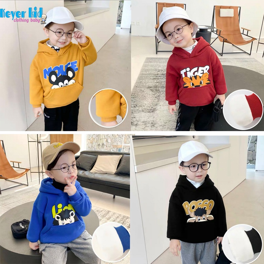 [SALE] Áo Khoác Bé Trai - Bé Gái Chất Nỉ Thu Đông Họa Tiết Hoạt Hình Đáng Yêu cho Trẻ từ 8-20kg KEYER KID VN AK03