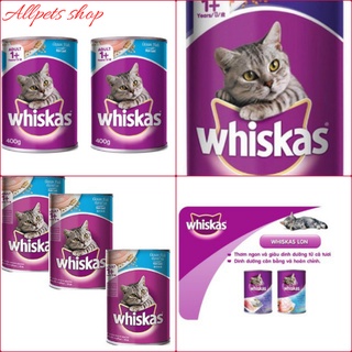 Pate cho mèo Whiskas 🌺Miễn Phí Ship🌺 400gram có 2 vị (cá ngừ và cá biển)