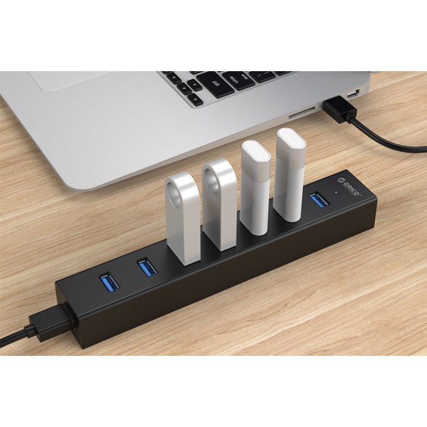 Bộ chia USB Hub 7 cổng USB 3.0 ORICO H7013-U3-AD-BK