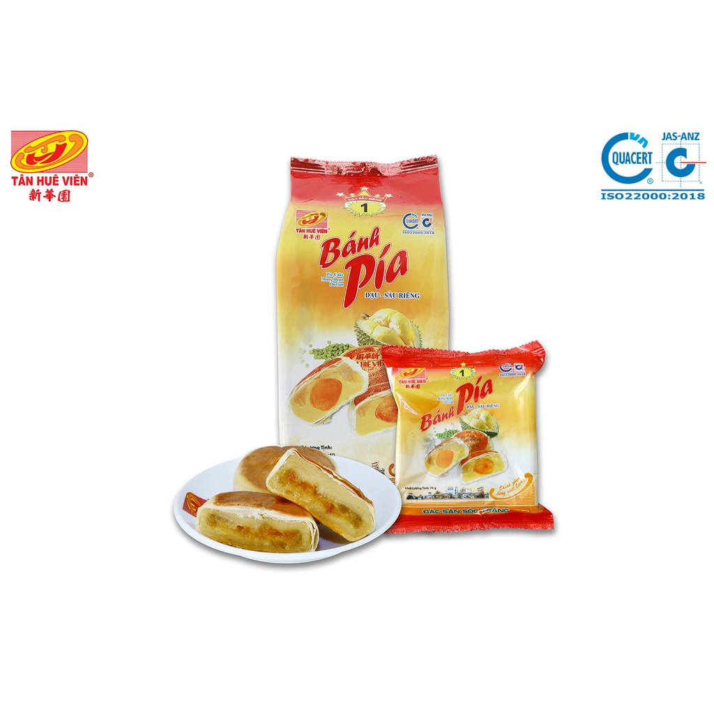 Bánh pía đậu xanh sầu riêng Tân Huê Viên 280g