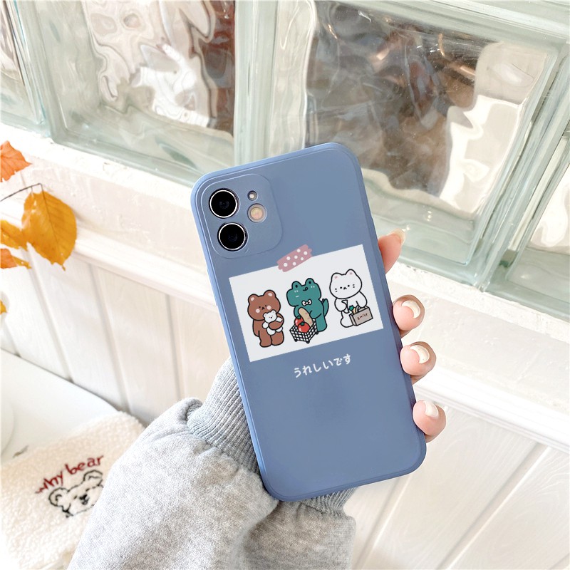 Ốp lưng iphone Mini Animal cạnh vuông 5/5s/6/6plus/6s/6splus/7/7plus/8/8plus/x/xr/xs/11/12/pro/max/plus/promax | BigBuy360 - bigbuy360.vn