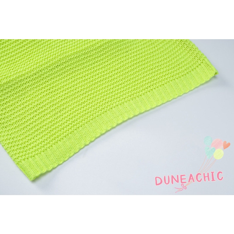 DUNEA Đầm body dệt kim màu trơn thiết kế hở lưng quyến rũ