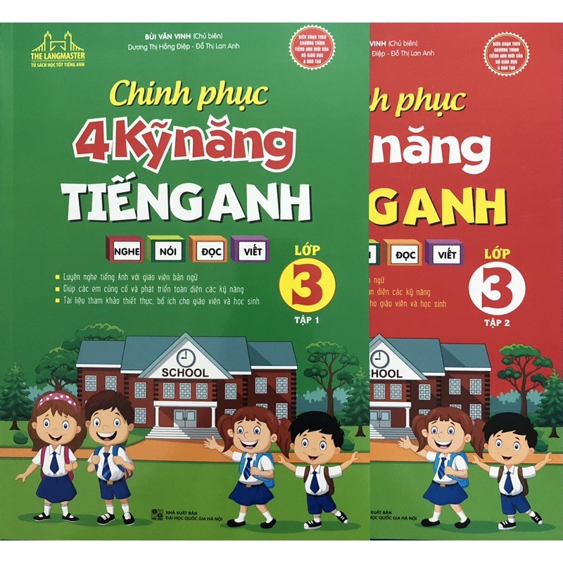 Sách - Chinh phục 4 kỹ năng tiếng anh Nghe - Nói - Đọc - Viết lớp 3 (2 tập)