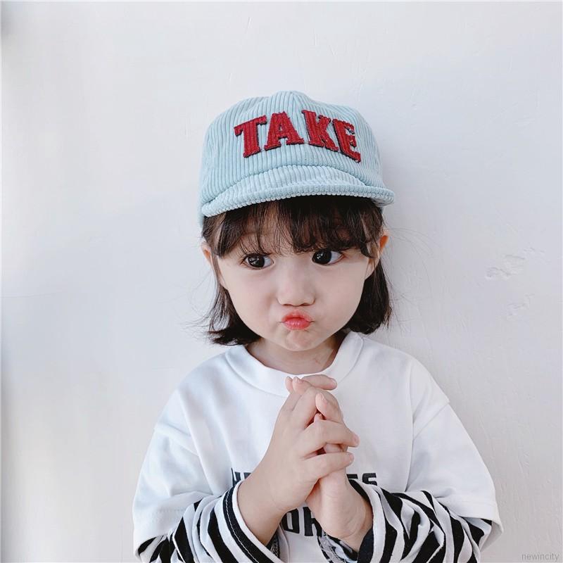 Mũ lưỡi trai có họa tiết thêu kiểu dáng Hàn Quốc cho bé gái