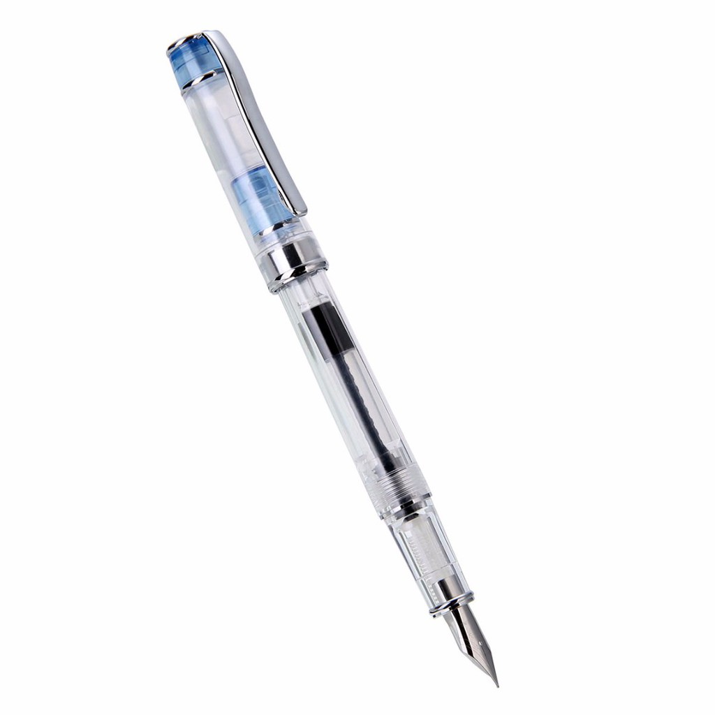1 Bút Máy Bằng Nhựa Trong Suốt Ngòi Bút Siêu Mịn 0.38mm 1 Cái