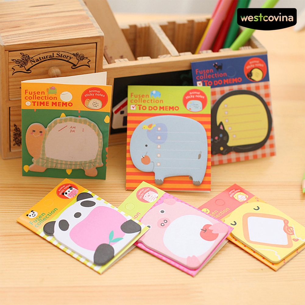 Mới 2 Tập Giấy Ghi Chú Hình Động Vật Xinh Xắn