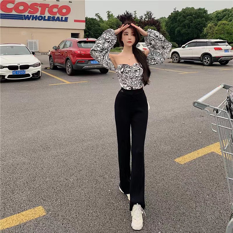 Áo Ngắn Trễ Vai Phong Cách Retro Thời Trang Mùa Hè Quyến Rũ Cho Nữ