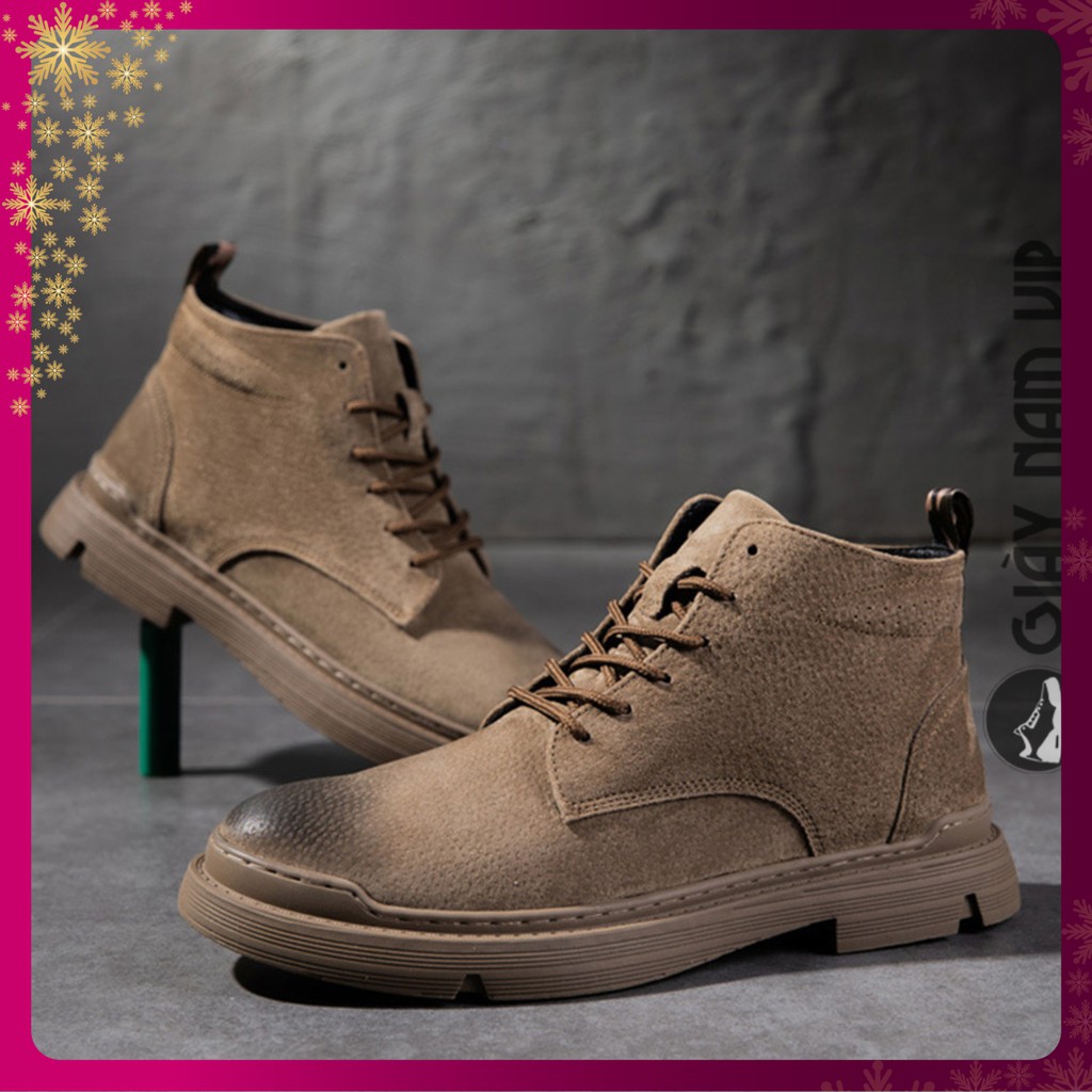Giày Da Nam - FREESHIP - Giày Boot Nam Da Thật Phong Độ GNK18 | BigBuy360 - bigbuy360.vn
