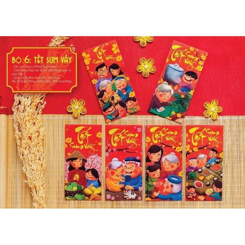 Xấp 10 bao lì xì nhiều mẫu tuỳ chọn